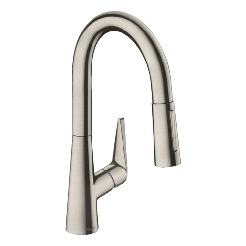 Immagine di Hansgrohe TALIS S miscelatore cucina 160, con doccetta estraibile, finitura acciaio inox 72815800