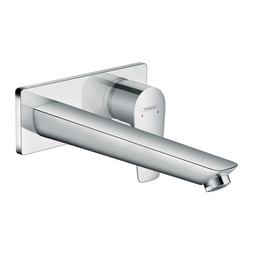 Immagine di Hansgrohe TALIS E miscelatore monocomando lavabo, ad incasso, a parete, con bocca erogazione 22.5 cm, finitura cromo 71734000