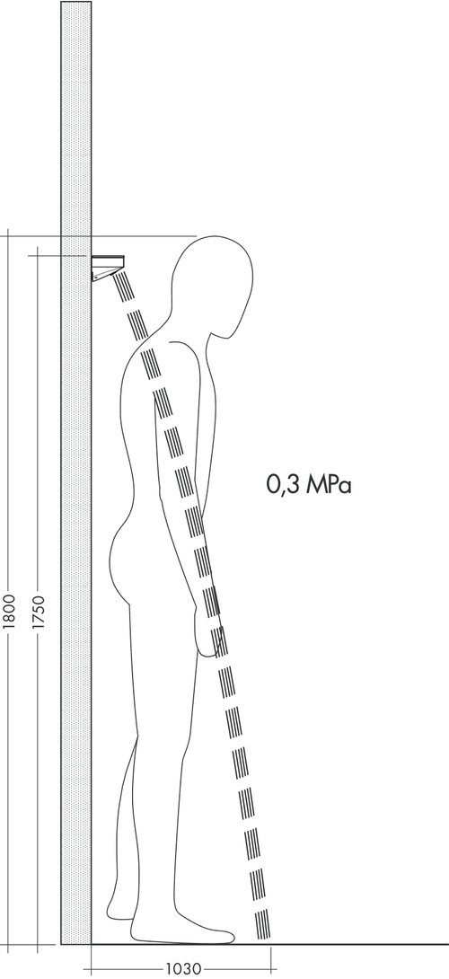Immagine di Hansgrohe RAINFINITY doccia spalle 500, 1 jet, mensola, finitura cromo 26243000