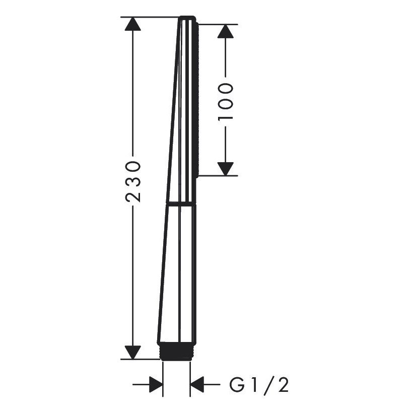 Immagine di Hansgrohe RAINFINITY doccetta 100, 1 jet, EcoSmart, finitura cromo 26867000