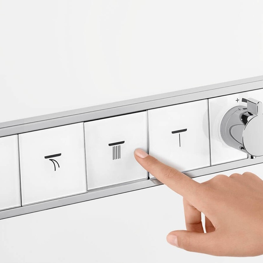 Immagine di Hansgrohe RAINSELECT miscelatore termostatico ad incasso, per 4 utenze, finitura cromo 15357000