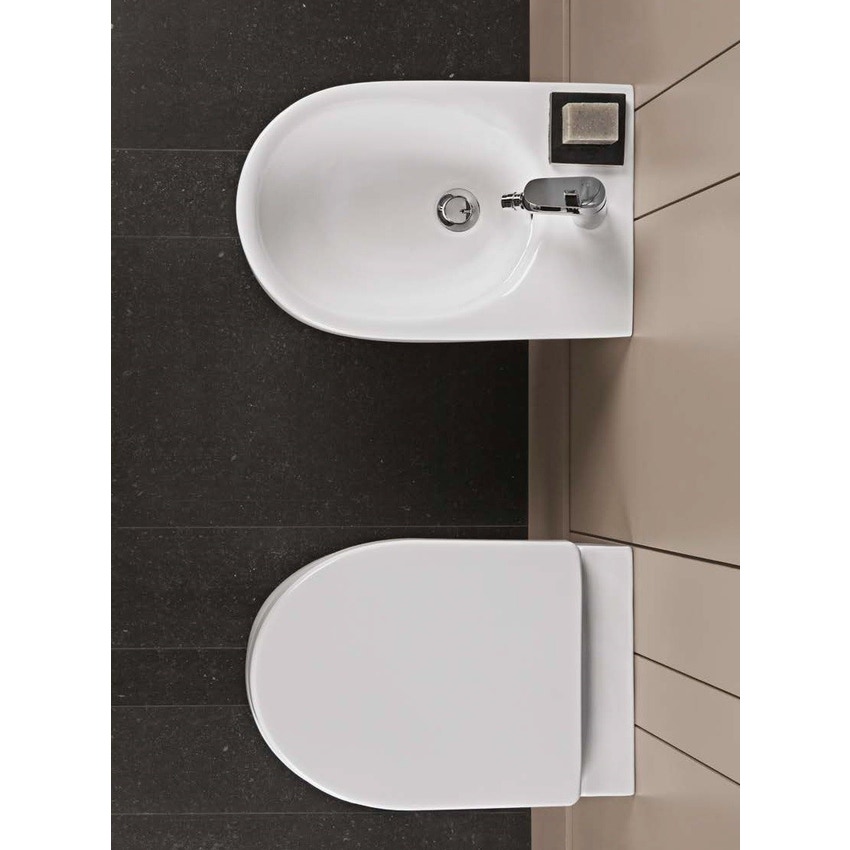 Immagine di Pozzi Ginori Fast bidet sospeso per allacciamento acqua interno, bianco 78255000