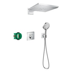 Immagine di Hansgrohe RAINDANCE E sistema doccia 300, 1 jet, con ShowerSelect Square, finitura cromo 27952000