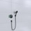 Immagine di Hansgrohe RAINDANCE S sistema doccia 240, 1 jet, PowderRain con ShowerSelect S, colore nero finitura opaco 27959670