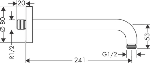 Immagine di Hansgrohe CROMETTA E sistema doccia 240, 1 jet, con miscelatore monocomando, finitura cromo 27957000