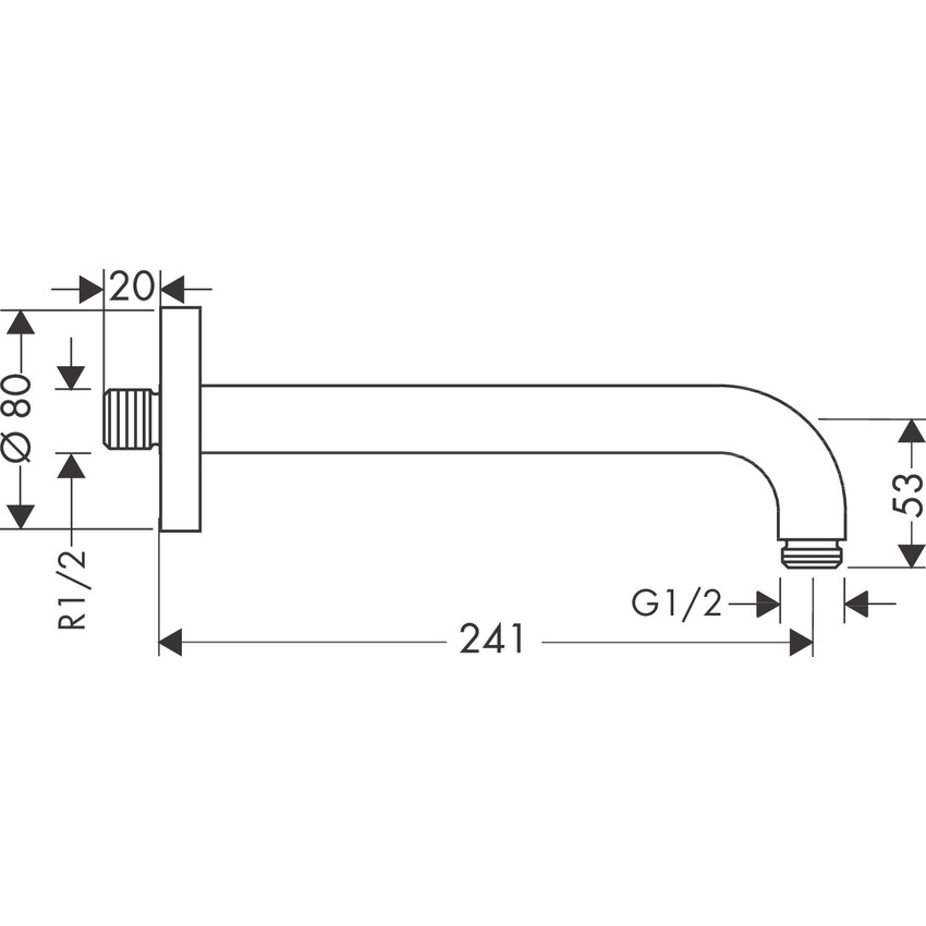 Immagine di Hansgrohe CROMETTA E sistema doccia 240, 1 jet, con miscelatore monocomando, finitura cromo 27957000