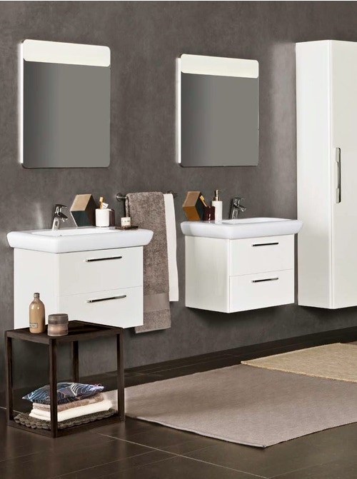 Immagine di Pozzi Ginori Fast lavabo asimmetrico 70 destro, bianco  78070000