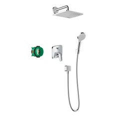 Immagine di Hansgrohe CROMETTA E sistema doccia 240, 1 jet, con miscelatore monocomando, finitura cromo 27957000