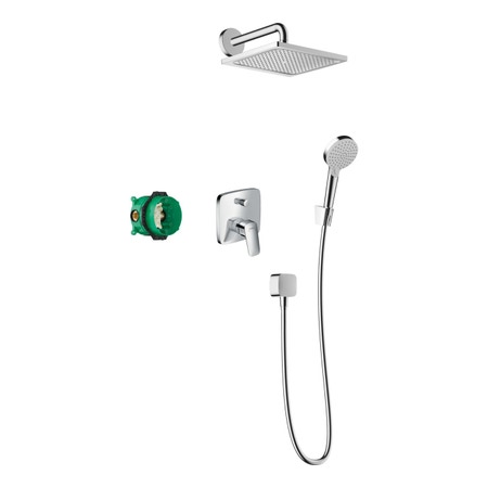 Immagine di Hansgrohe CROMETTA E sistema doccia 240, 1 jet, con miscelatore monocomando, finitura cromo 27957000