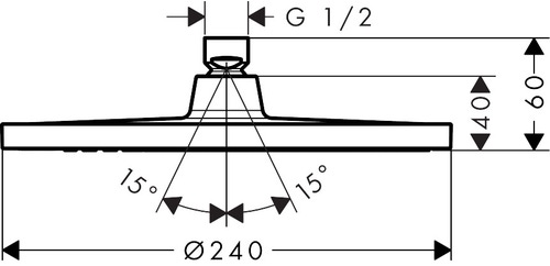 Immagine di Hansgrohe CROMETTA S sistema doccia 240, 1 jet, con miscelatore monocomando, finitura cromo 27958000