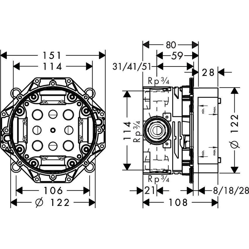 Immagine di Hansgrohe CROMETTA S sistema doccia 240, 1 jet, con miscelatore monocomando, finitura cromo 27958000