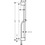 Immagine di Hansgrohe UNICA asta doccia 67 cm con cursore e flessibile, finitura cromo 24400000