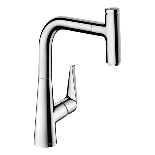 Immagine di Hansgrohe M51 miscelatore cucina monocomando 220, con bocca d'erogazione estraibile, finitura cromo 72822000