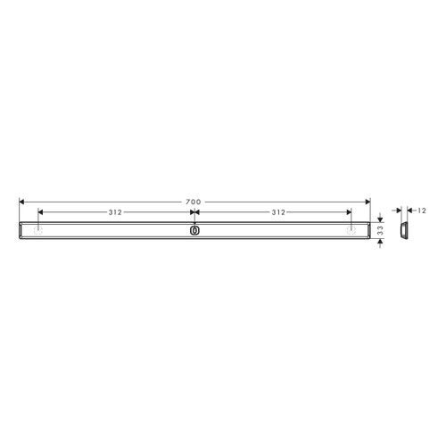 Immagine di Hansgrohe WALLSTORIS barra a parete 70 cm, colore bianco finitura opaco 27904700
