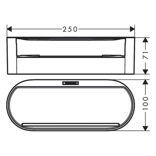 Immagine di Hansgrohe WALLSTORIS cestino profondo, colore bianco finitura opaco 27912700
