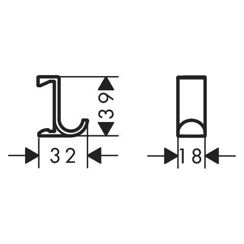 Immagine di Hansgrohe WALLSTORIS gancio portasciugamani largo, colore bianco finitura opaco 27914700