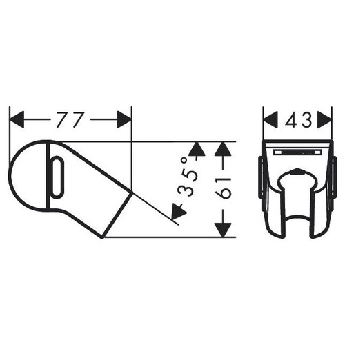 Immagine di Hansgrohe WALLSTORIS cursore, colore bianco finitura opaco 27917700