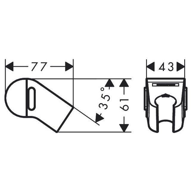 Immagine di Hansgrohe WALLSTORIS cursore, colore bianco finitura opaco 27917700