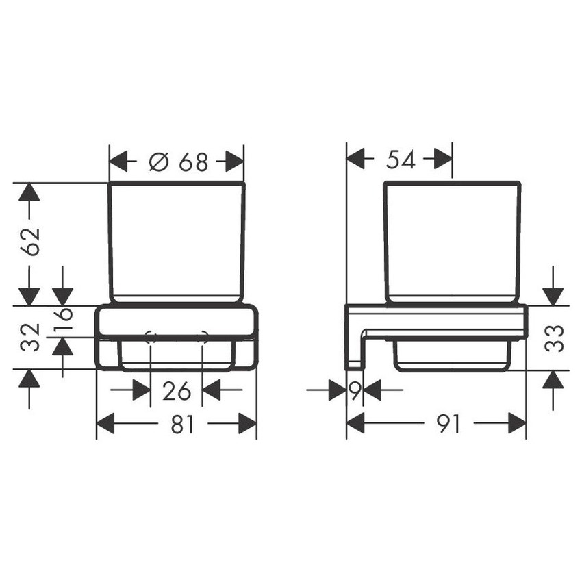 Immagine di Hansgrohe ADDSTORIS porta spazzolini, finitura cromo 41749000