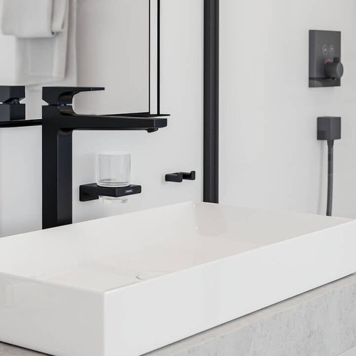 Immagine di Hansgrohe ADDSTORIS gancio porta asciugamani doppio, finitura cromo 41755000