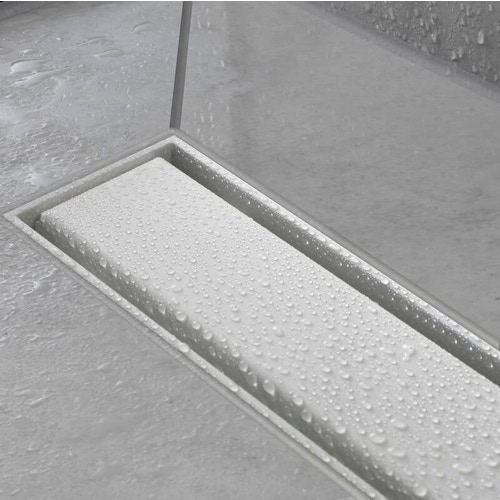 Immagine di Hansgrohe RAINDRAIN MATCH canalina doccia lineare 100 cm, con cornice ad altezza regolabile, finitura cromo 56041000