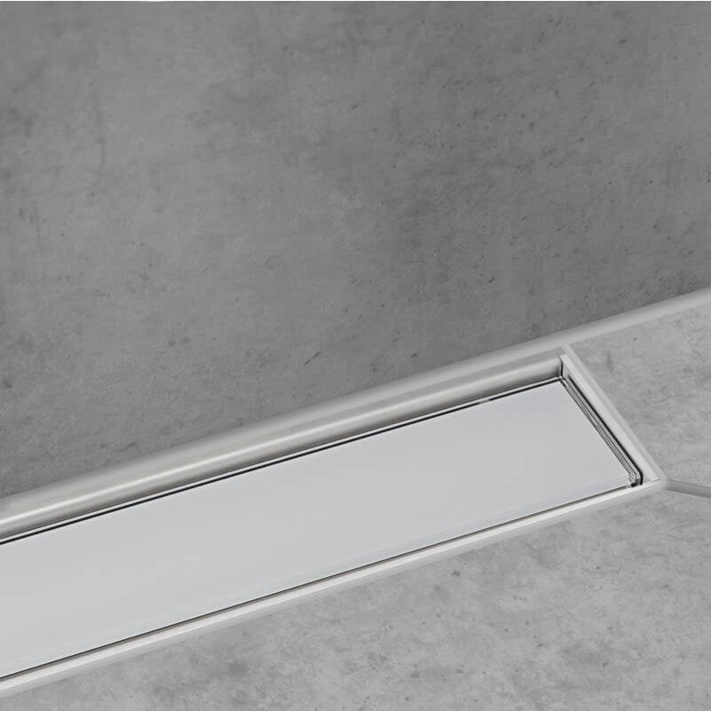 Immagine di Hansgrohe RAINDRAIN MATCH canalina doccia lineare 100 cm, con cornice ad altezza regolabile, finitura cromo 56041000