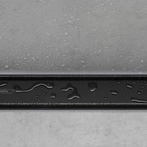 Immagine di Hansgrohe RAINDRAIN MATCH canalina doccia lineare 100 cm, con cornice ad altezza regolabile, finitura cromo 56041000