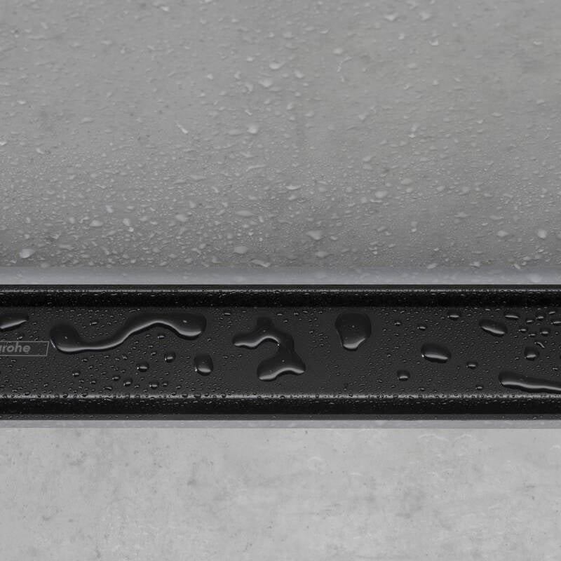 Immagine di Hansgrohe RAINDRAIN MATCH canalina doccia lineare 100 cm, con cornice ad altezza regolabile, finitura cromo 56041000