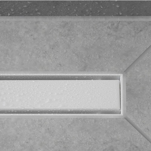 Immagine di Hansgrohe RAINDRAIN MATCH canalina doccia lineare 100 cm, con cornice ad altezza regolabile, finitura cromo 56041000