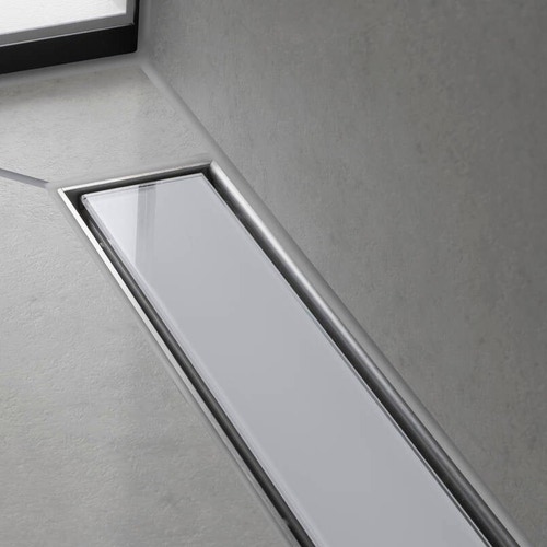 Immagine di Hansgrohe RAINDRAIN MATCH canalina doccia lineare 100 cm, con cornice ad altezza regolabile, finitura cromo 56041000