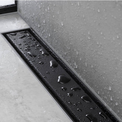 Immagine di Hansgrohe RAINDRAIN MATCH canalina doccia lineare 100 cm, con cornice ad altezza regolabile, finitura cromo 56041000