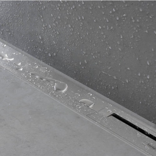 Immagine di Hansgrohe RAINDRAIN FLEX canalina doccia 70 cm, lunghezza rifilabile per montaggio filo muro, finitura cromo 56050000