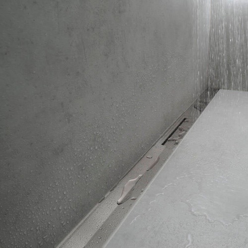 Immagine di Hansgrohe RAINDRAIN FLEX canalina doccia 70 cm, lunghezza rifilabile per montaggio filo muro, finitura cromo 56050000