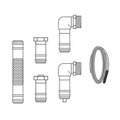 Immagine di Vaillant Set idraulico per 2 VFK 135/3 VD / 140/3 VD tetto inclinato e piano, per tubazione gemellata DN 10 0010033823