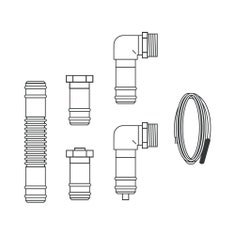 Immagine di Vaillant Set idraulico per 3 VFK 135/3 VD / 140/3 VD tetto inclinato e piano, per tubazione gemellata DN 10 0010033826