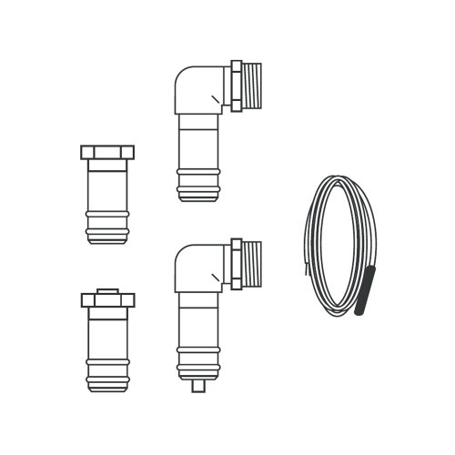 Immagine di Vaillant Set connessione idraulica VFK 135/3 VD / 140/3 VD, per connettere un campo di collettori con tubazione DN 15 (solo per sistemi con auroFLOW plus) 0010033828