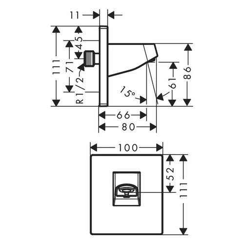 Immagine di Hansgrohe PULSIFY braccio doccia per soffione 105, finitura cromo 24139000