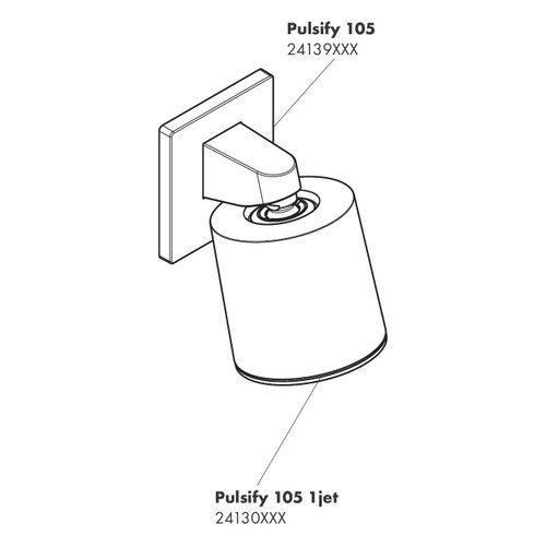 Immagine di Hansgrohe PULSIFY braccio doccia per soffione 105, finitura cromo 24139000