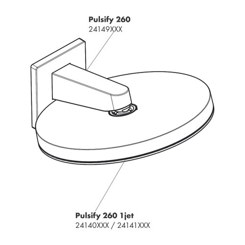 Immagine di Hansgrohe PULSIFY braccio doccia per soffione 260, finitura cromo 24149000
