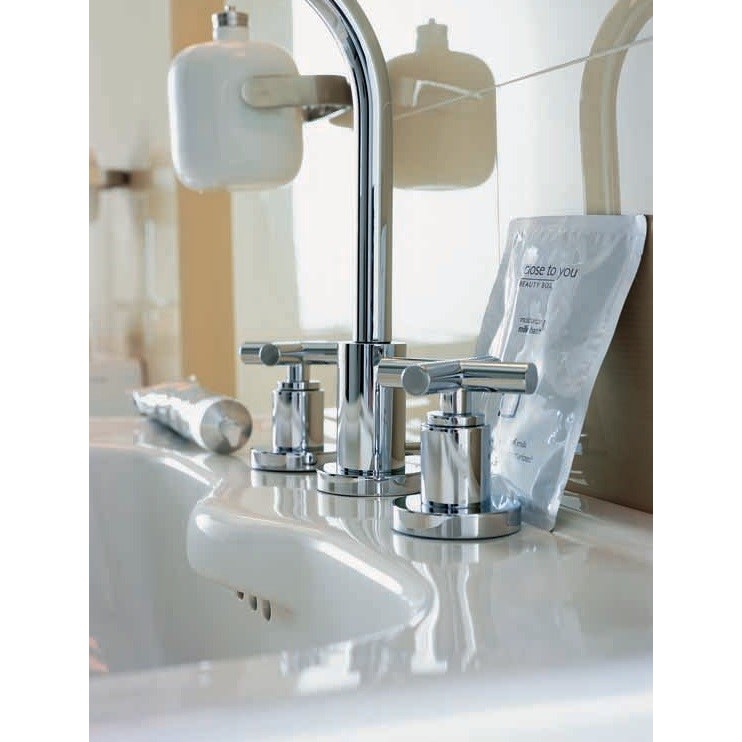 Immagine di Pozzi Ginori Montebianco lavabo 64 a 3 fori, bianco 07021000