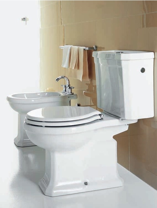 Immagine di Pozzi Ginori Cassetta ad alimentazione alta (A.A.) completa di coperchio e batteria cromata 07470000