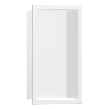 Immagine di Hansgrohe XTRASTORIS ORIGINAL nicchia ad incasso con cornice integrata L.15 H.30 P.10 cm, colore bianco finitura opaco 56057700