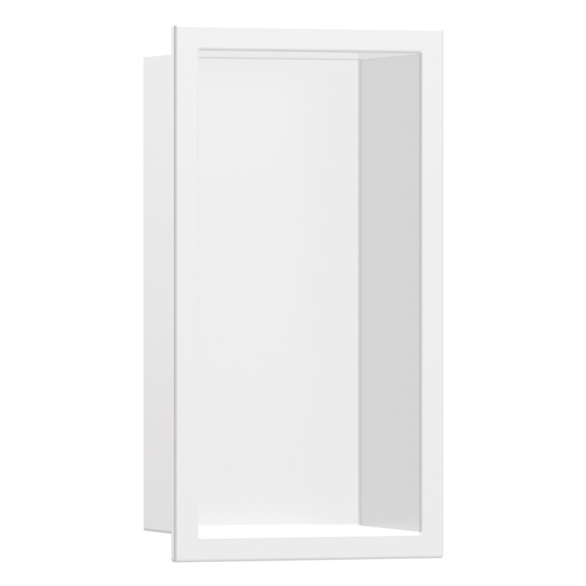 Immagine di Hansgrohe XTRASTORIS ORIGINAL nicchia ad incasso con cornice integrata L.15 H.30 P.10 cm, colore bianco finitura opaco 56057700