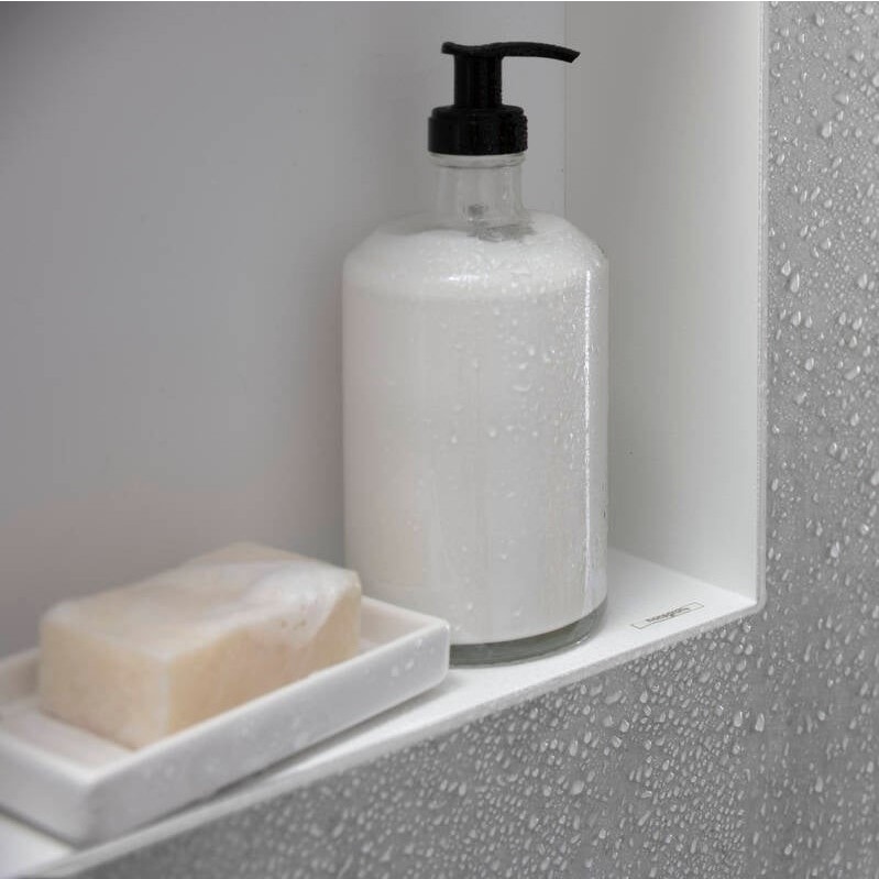 Immagine di Hansgrohe XTRASTORIS ORIGINAL nicchia ad incasso con cornice integrata L.15 H.30 P.10 cm, colore bianco finitura opaco 56057700