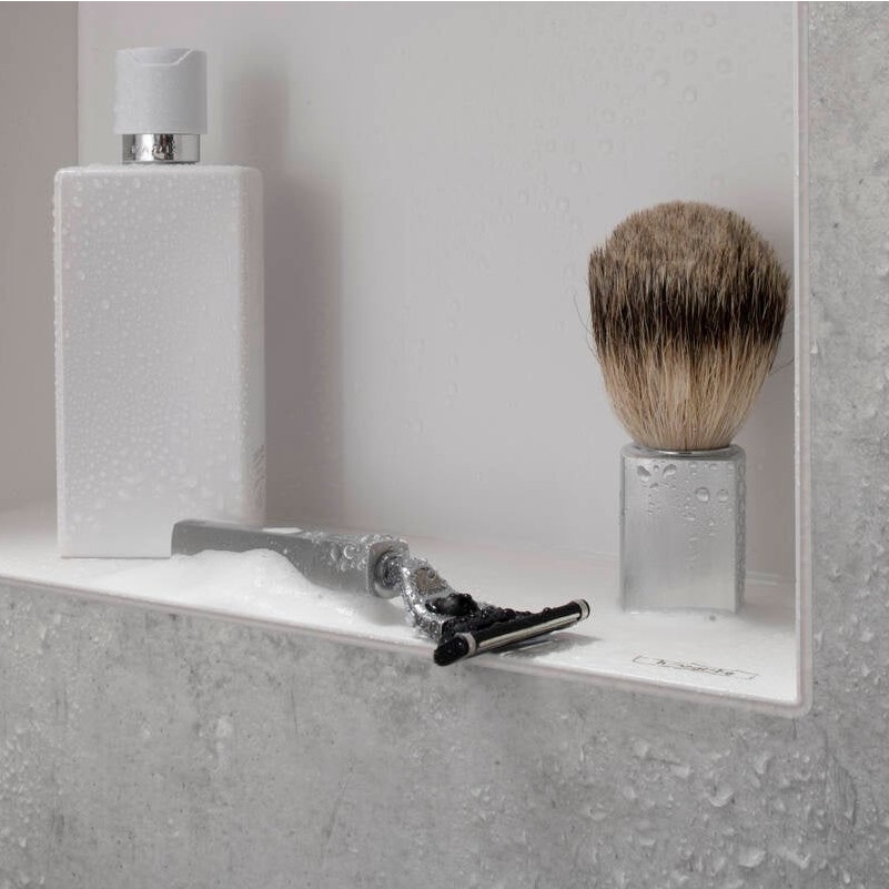 Immagine di Hansgrohe XTRASTORIS ORIGINAL nicchia ad incasso con cornice integrata L.15 H.30 P.10 cm, colore bianco finitura opaco 56057700