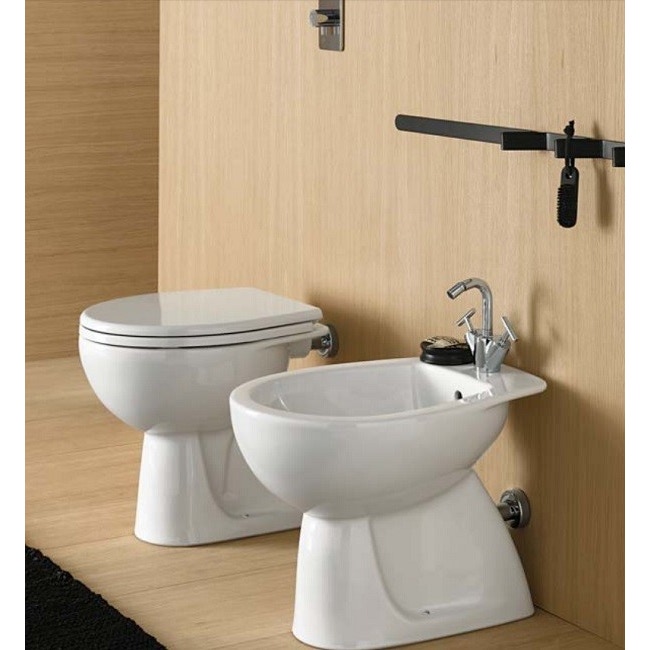 Immagine di Pozzi Ginori Colibrì 2 vaso con scarico a pavimento (S), bianco 63300000