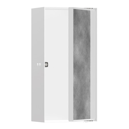 Immagine di Hansgrohe XTRASTORIS ROCK nicchia ad incasso con porta, piastrellabile, L.15 H.30 P.10 cm, colore bianco finitura opaco 56082700