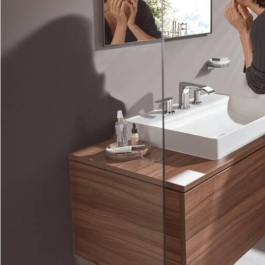 Immagine di Hansgrohe VIVENIS rubinetteria 3 fori lavabo 90, con salterello, finitura cromo 75033000