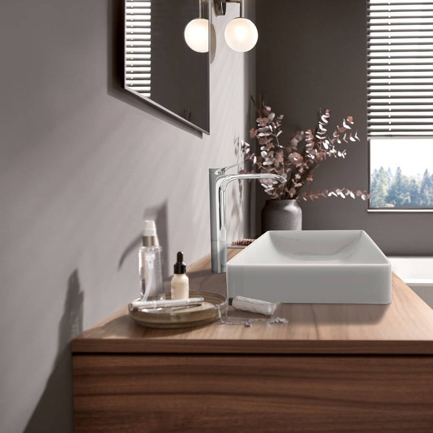 Immagine di Hansgrohe VIVENIS miscelatore monocomando lavabo 250, da catino, con salterello, finitura cromo 75040000