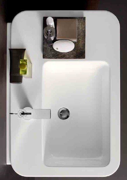 Immagine di Pozzi Ginori Easy.02 lavabo asimmetrico 80 destro, bianco 42080000
